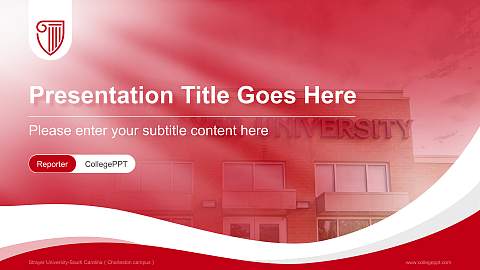 Strayer University-South Carolina（Charleston campus） Lecture Sharing and Networking Event PPT Template