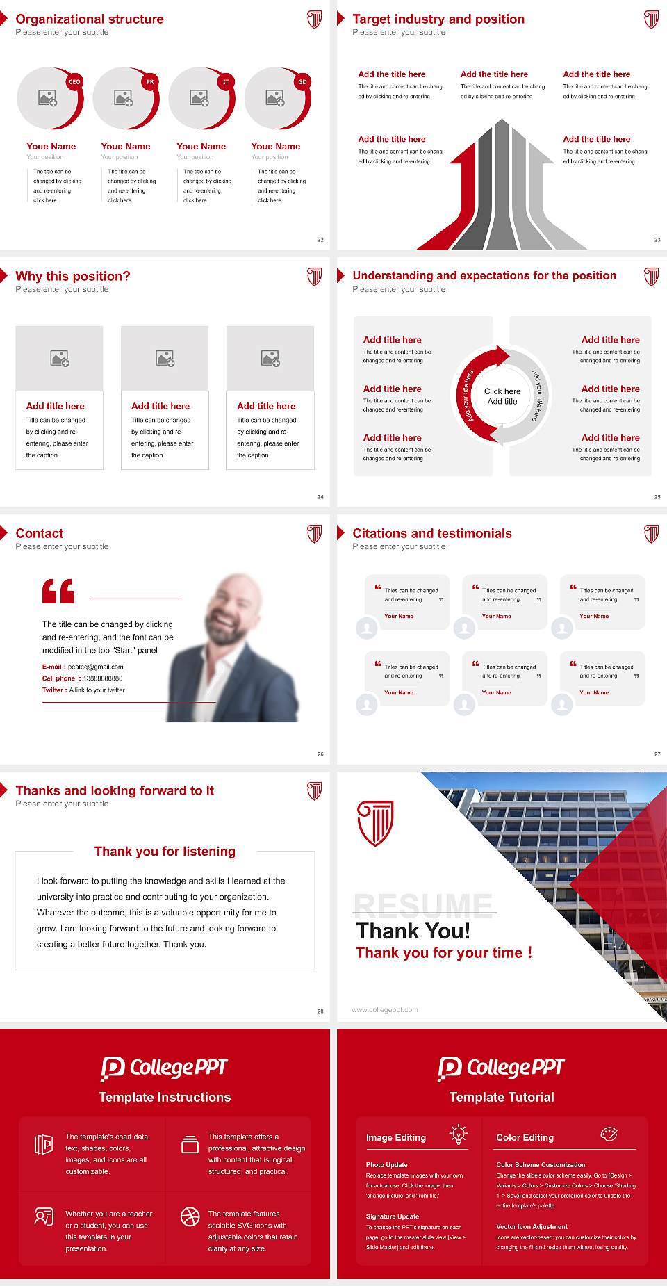 Strayer University-District of Columbia Resume PPT Template4:3 ratio PPT effect preview image4