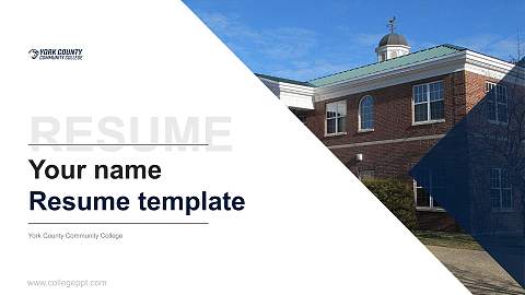 York County Community College Resume PPT Template