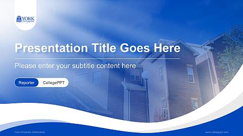 York University (Nebraska) Lecture Sharing and Networking Event PPT Template