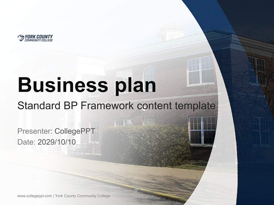 York County Community College Competition/Entrepreneurship Contest PPT Template4:3 ratio PPT effect preview image9