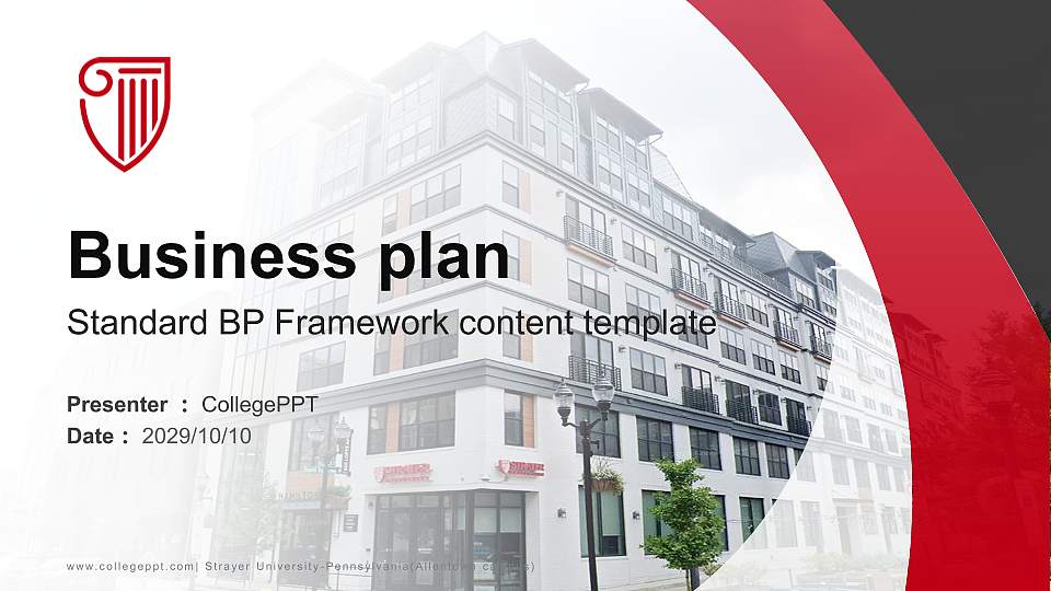 Strayer University-Pennsylvania(Allentown campus) Competition/Entrepreneurship Contest PPT Template16:9 ratio PPT effect preview image