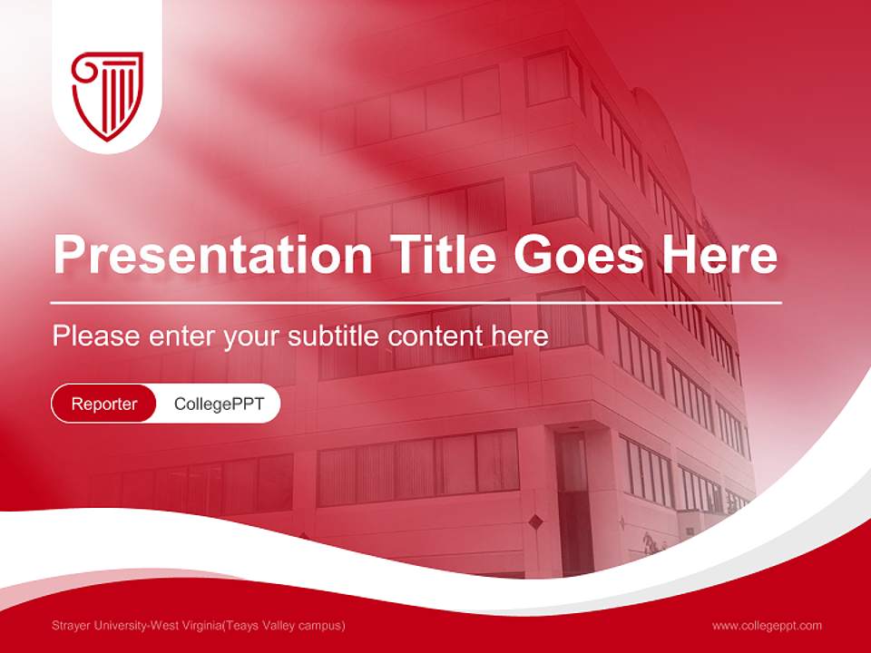Strayer University-West Virginia(Teays Valley campus) Lecture Sharing and Networking Event PPT Template4:3 ratio PPT effect preview image4