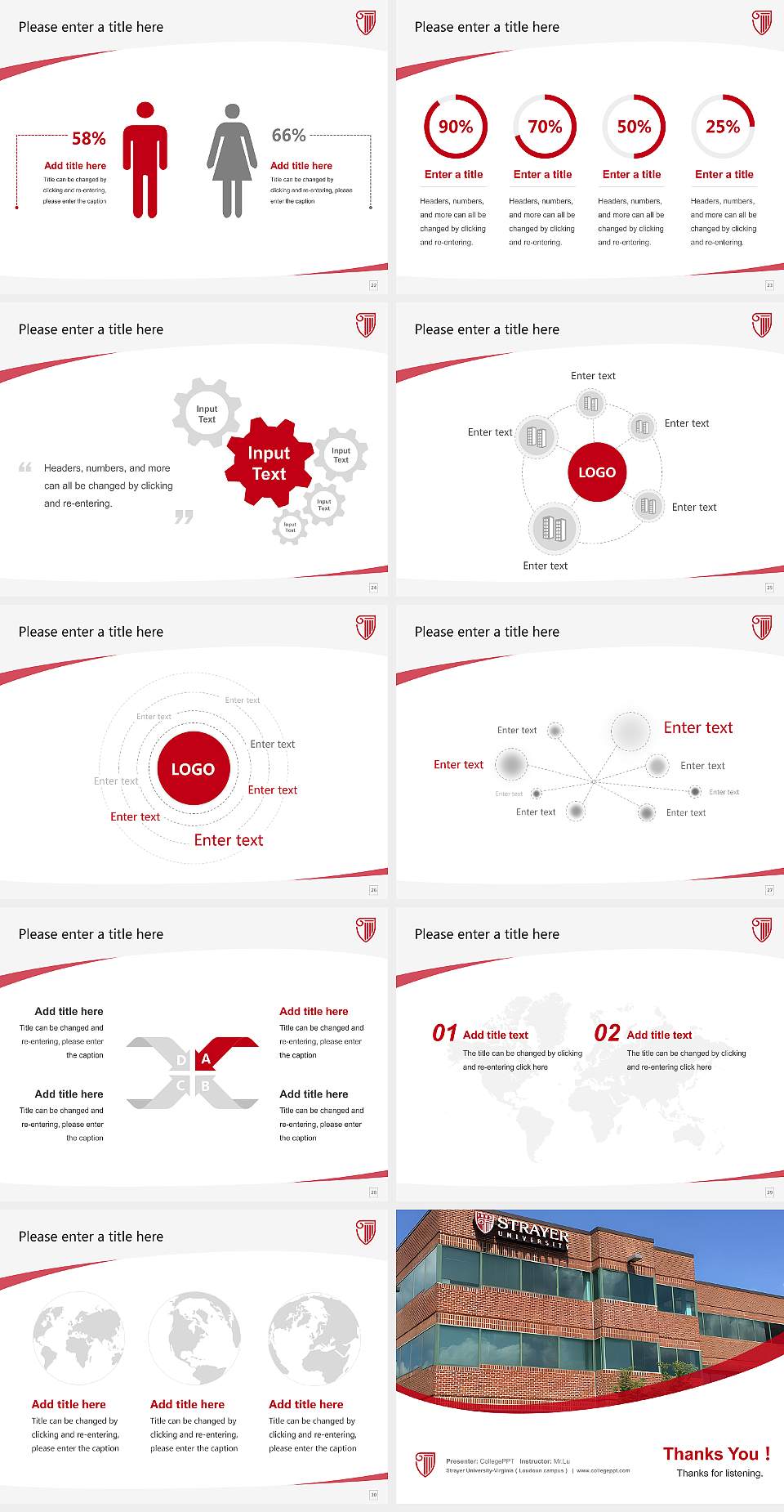 Strayer University-Virginia（Loudoun campus） Course/Courseware Creation PPT Template4:3 ratio PPT effect preview image4