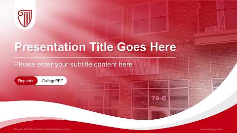 Strayer University-Alabama（Montgomery campus） Lecture Sharing and Networking Event PPT Template