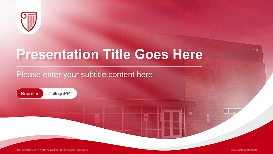 Strayer University-North Carolina(North Raleigh campus) Lecture Sharing and Networking Event PPT Template16:9 ratio PPT effect preview image