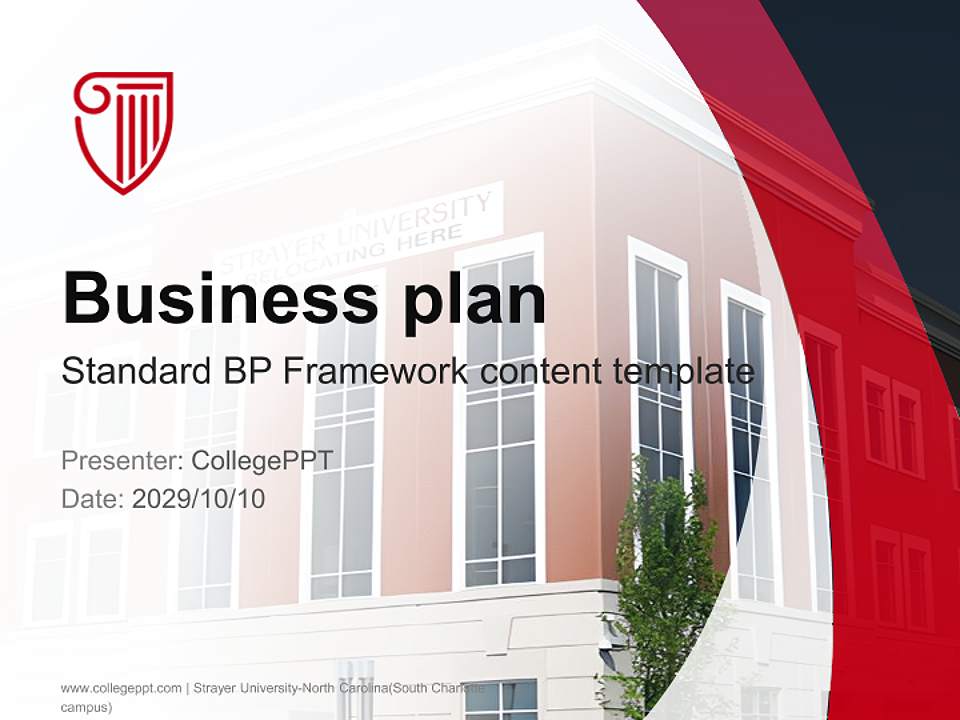 Strayer University-North Carolina(South Charlotte campus) Competition/Entrepreneurship Contest PPT Template4:3 ratio PPT effect preview image9