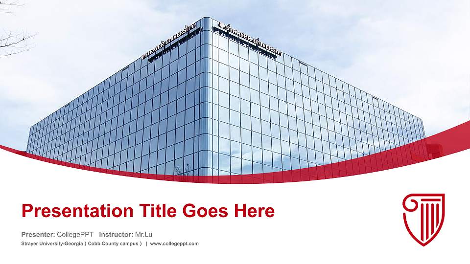 Strayer University-Georgia（Cobb County campus） Course/Courseware Creation PPT Template16:9 ratio PPT effect preview image