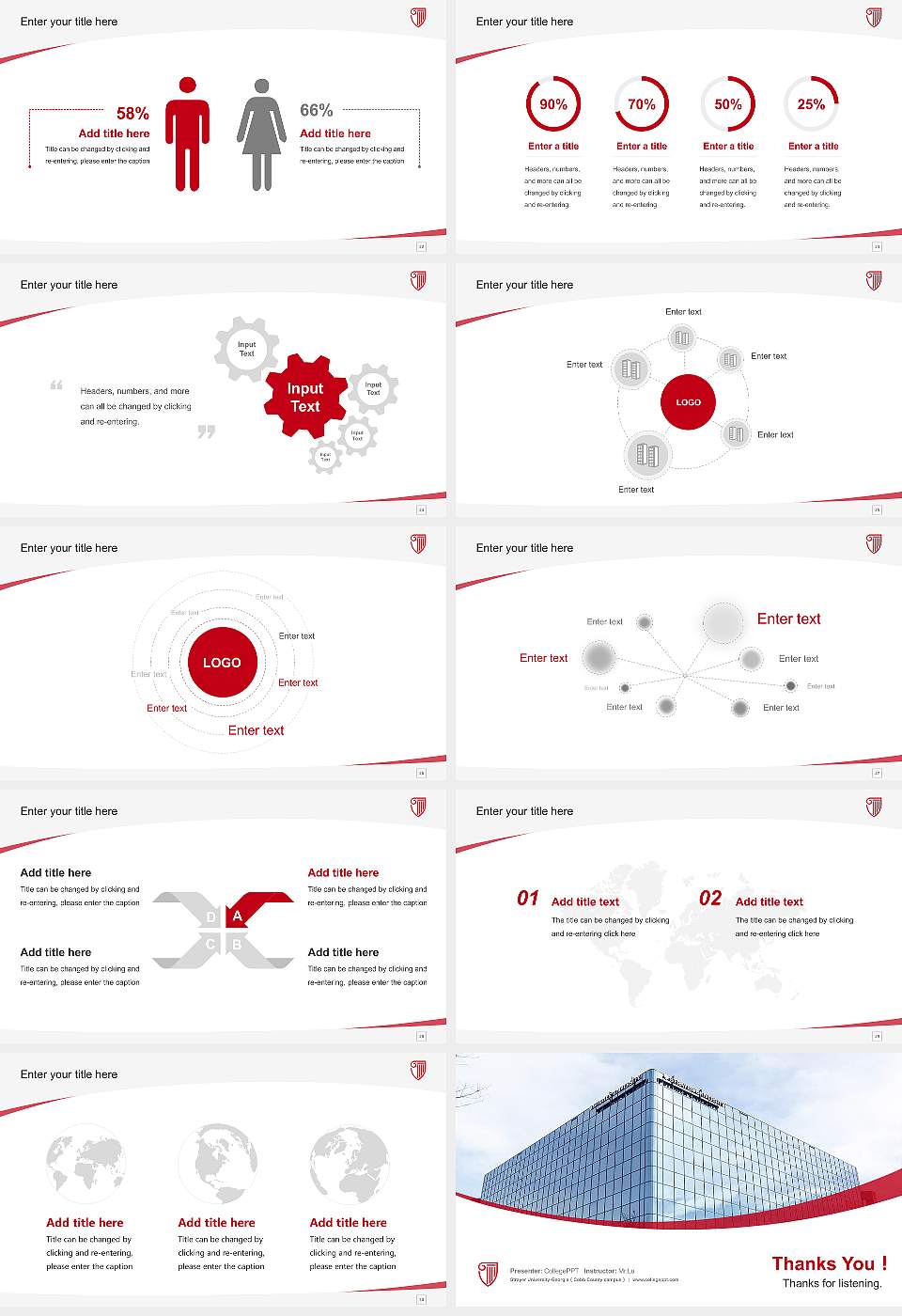 Strayer University-Georgia（Cobb County campus） Course/Courseware Creation PPT Template16:9 ratio PPT effect preview image4