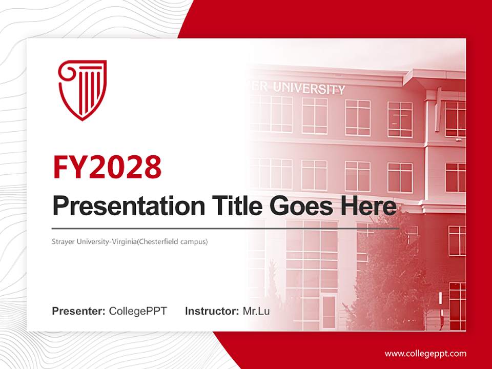 Strayer University-Virginia(Chesterfield campus) Academic Presentation/Research Findings Report PPT Template4:3 ratio PPT effect preview image5