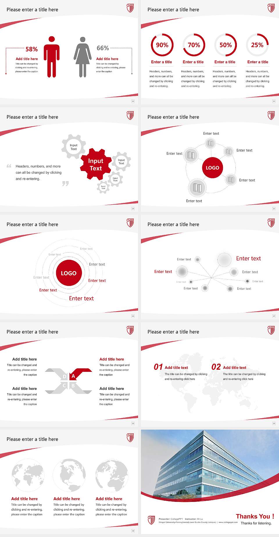 Strayer University-Pennsylvania(Lower Bucks County campus) Course/Courseware Creation PPT Template4:3 ratio PPT effect preview image4