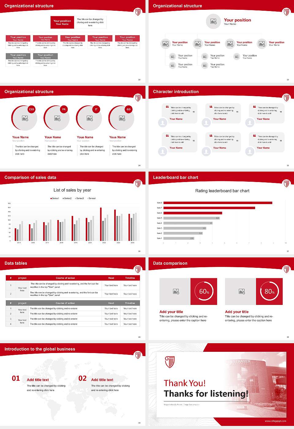 Strayer University-Florida（Tampa East campus） Academic Presentation/Research Findings Report PPT Template16:9 ratio PPT effect preview image4