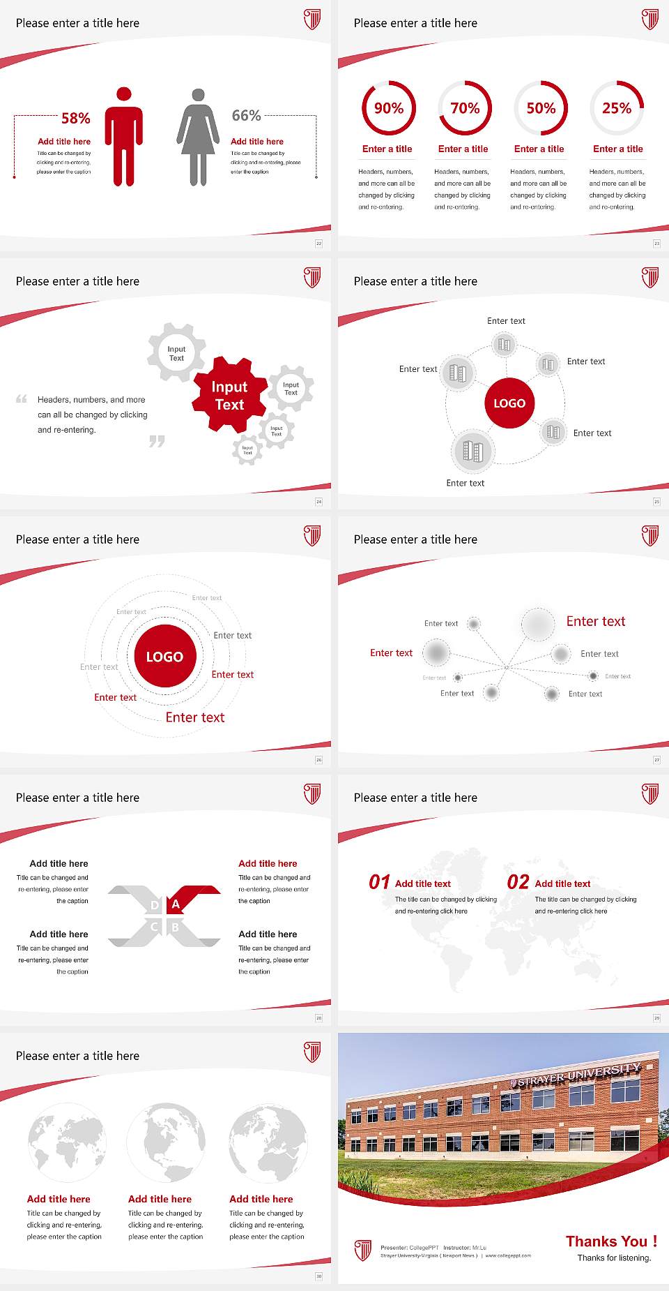 Strayer University-Virginia（Newport News） Course/Courseware Creation PPT Template4:3 ratio PPT effect preview image4