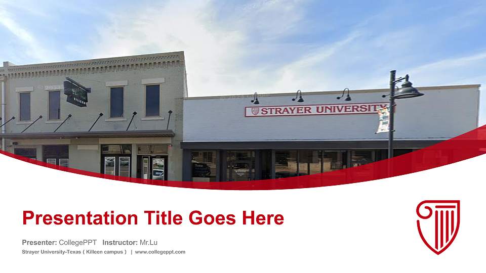 Strayer University-Texas（Killeen campus） Course/Courseware Creation PPT Template16:9 ratio PPT effect preview image