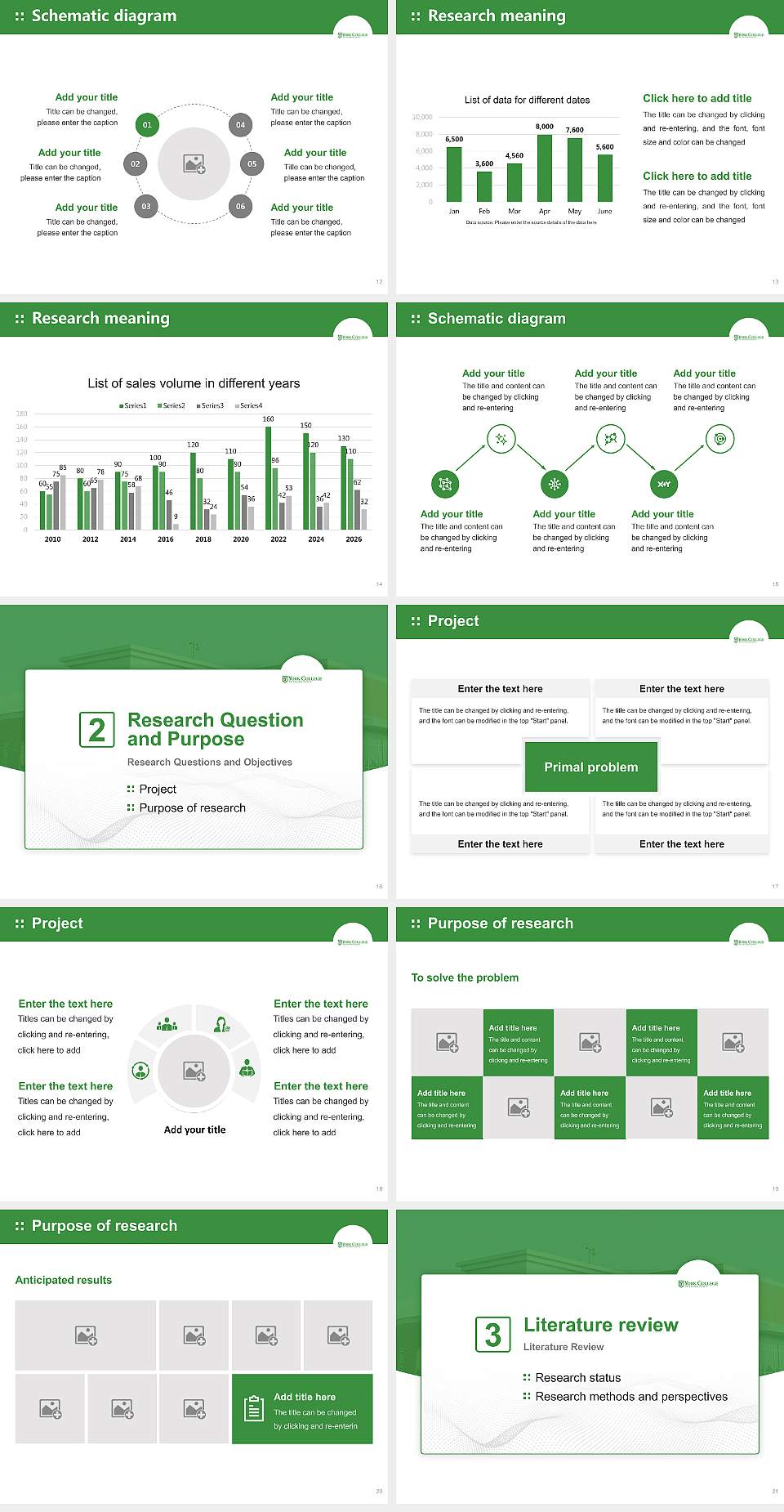 York College of Pennsylvania Graduation Thesis Defense PPT Template4:3 ratio PPT effect preview image3