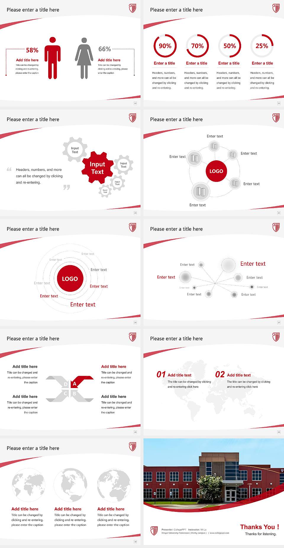 Strayer University-Tennessee（Shelby campus） Course/Courseware Creation PPT Template4:3 ratio PPT effect preview image4