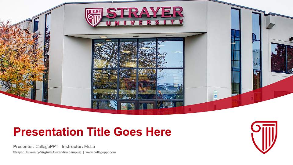 Strayer University-Virginia(Alexandria campus) Course/Courseware Creation PPT Template16:9 ratio PPT effect preview image