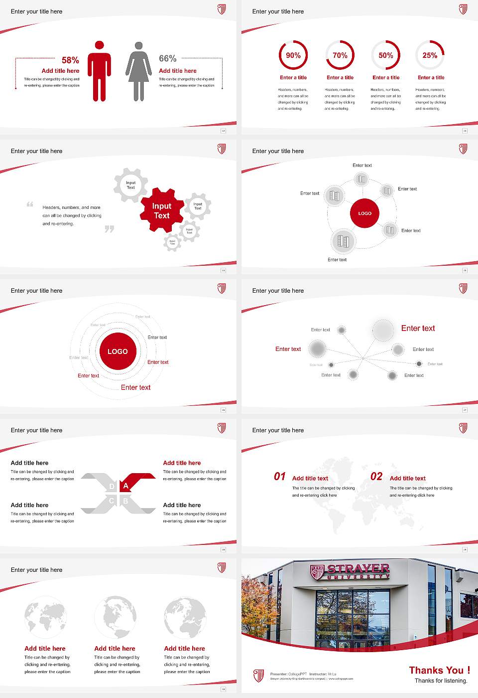 Strayer University-Virginia(Alexandria campus) Course/Courseware Creation PPT Template16:9 ratio PPT effect preview image4