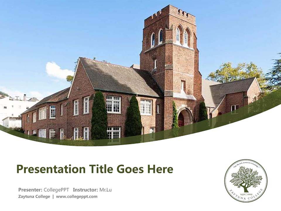 Zaytuna College Course/Courseware Creation PPT Template4:3 ratio PPT effect preview image5