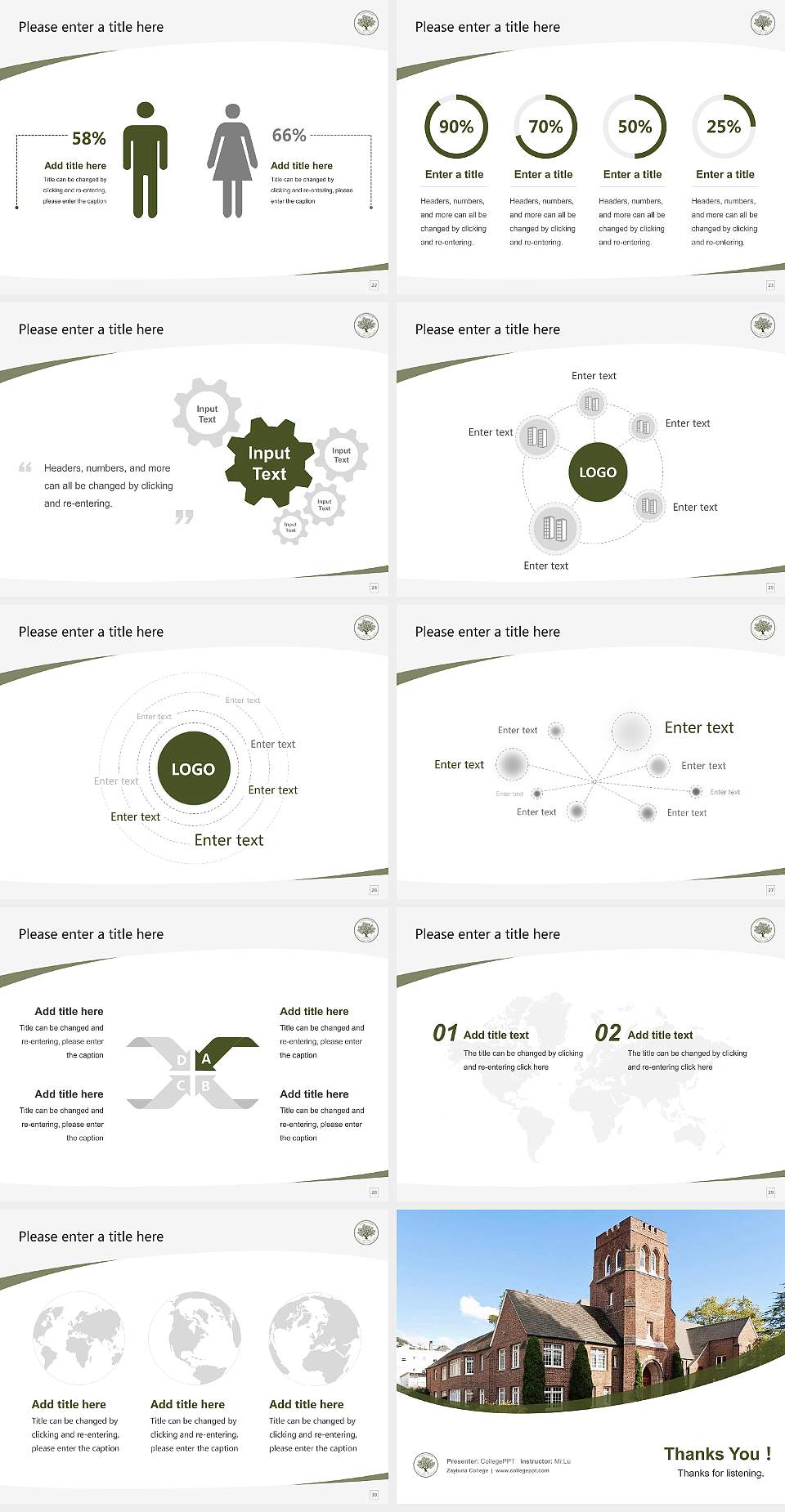 Zaytuna College Course/Courseware Creation PPT Template4:3 ratio PPT effect preview image4