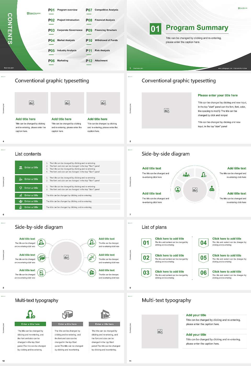 York College of Pennsylvania Competition/Entrepreneurship Contest PPT Template16:9 ratio PPT effect preview image2