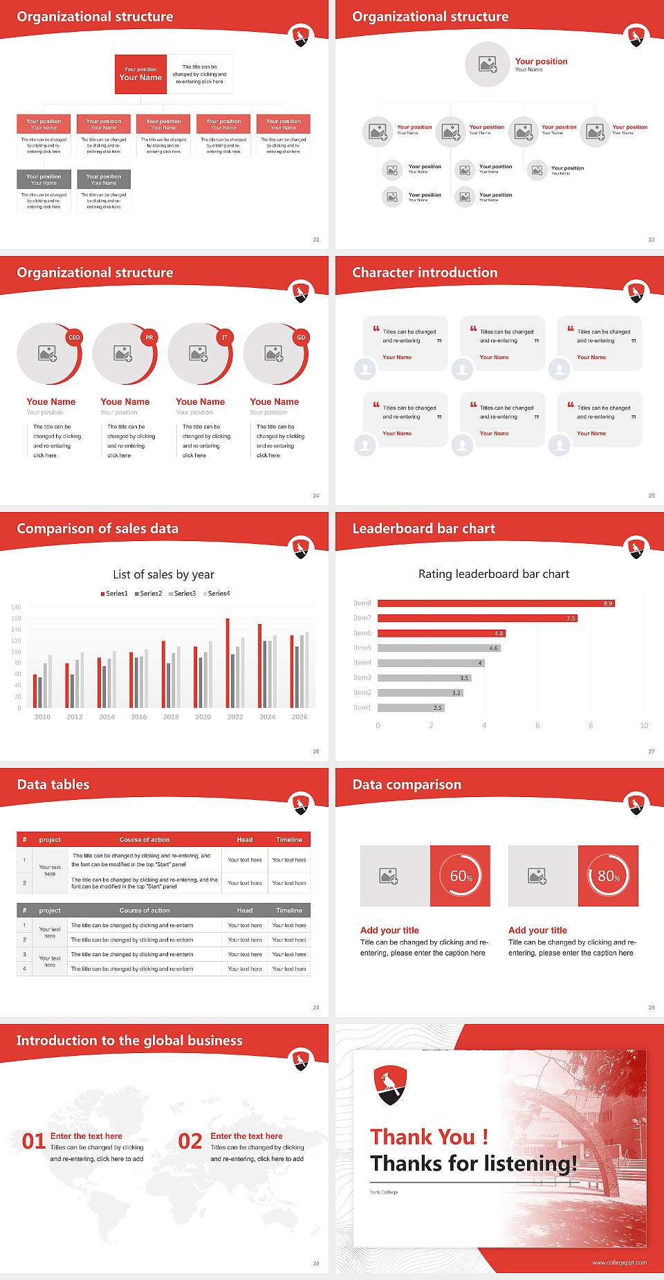 York College Academic Presentation/Research Findings Report PPT Template4:3 ratio PPT effect preview image4