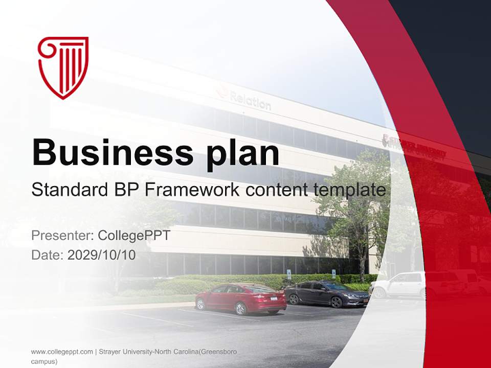 Strayer University-North Carolina(Greensboro campus) Competition/Entrepreneurship Contest PPT Template4:3 ratio PPT effect preview image9