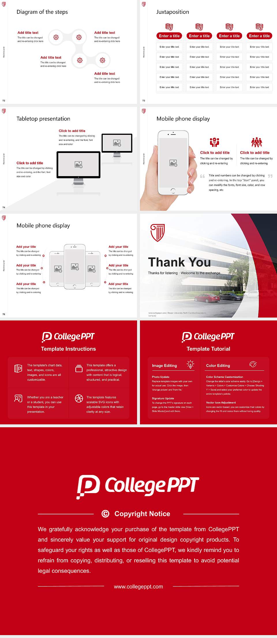Strayer University-North Carolina(Greensboro campus) Competition/Entrepreneurship Contest PPT Template4:3 ratio PPT effect preview image9