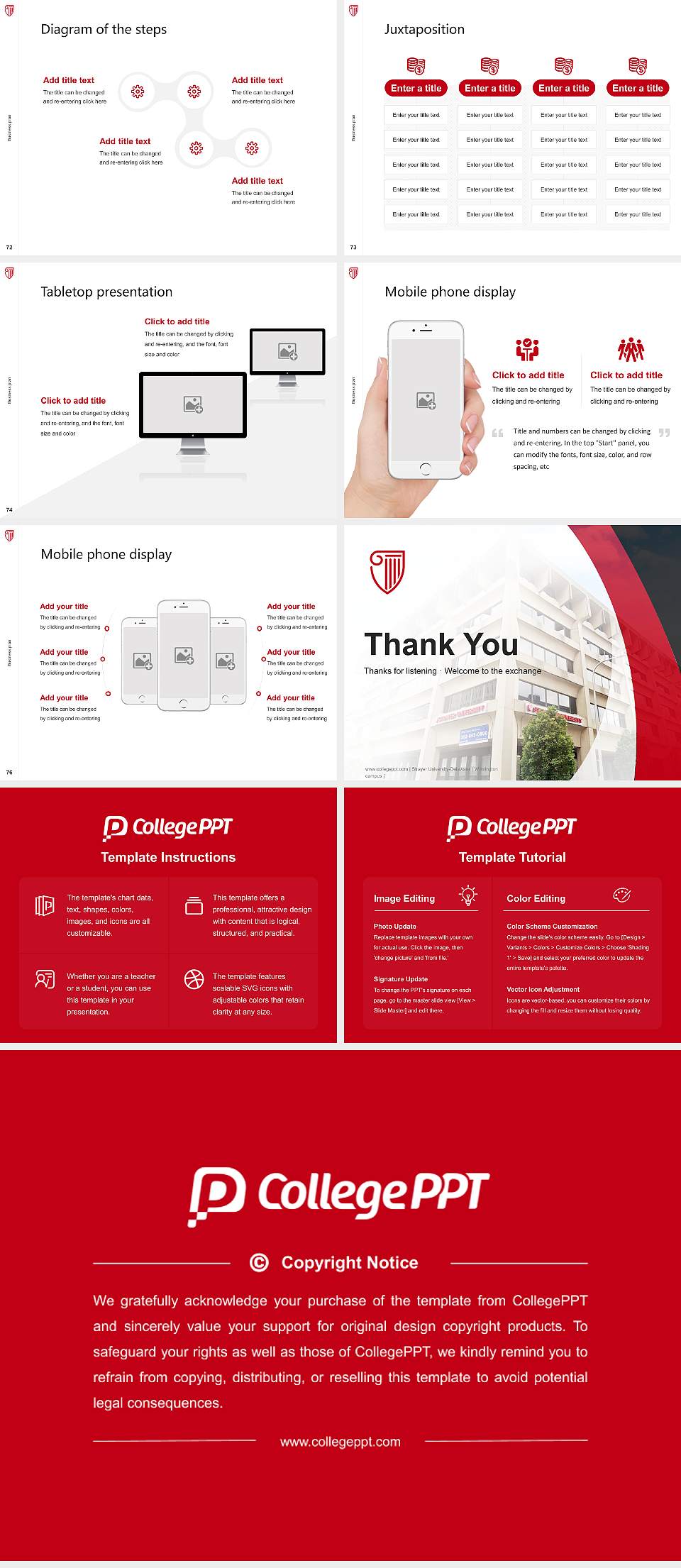 Strayer University-Delaware（Wilmington campus） Competition/Entrepreneurship Contest PPT Template4:3 ratio PPT effect preview image9
