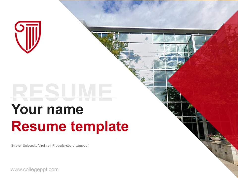 Strayer University-Virginia（Fredericksburg campus） Resume PPT Template4:3 ratio PPT effect preview image5