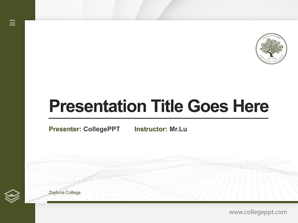 Zaytuna College Thesis Proposal/Graduation Defense PPT Template4:3 ratio PPT effect preview image5