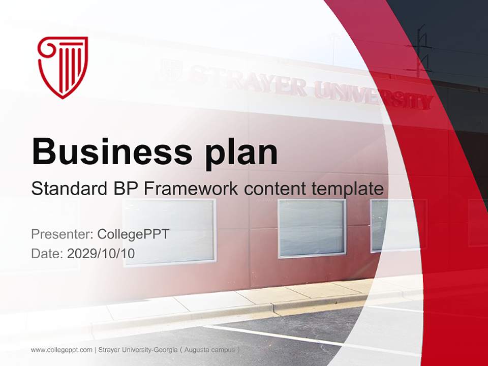 Strayer University-Georgia（Augusta campus） Competition/Entrepreneurship Contest PPT Template4:3 ratio PPT effect preview image9