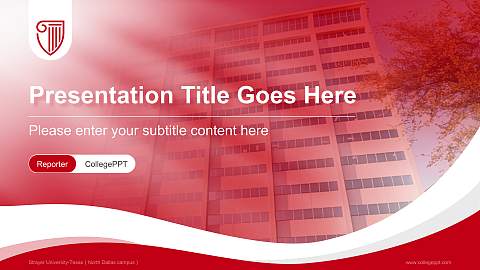 Strayer University-Texas（North Dallas campus） Lecture Sharing and Networking Event PPT Template