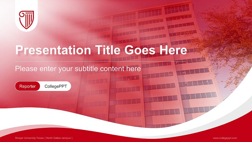 Strayer University-Texas（North Dallas campus） Lecture Sharing and Networking Event PPT Template16:9 ratio PPT effect preview image