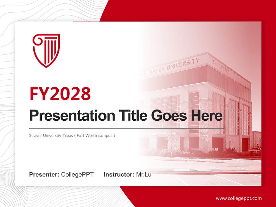 Strayer University-Texas（Fort Worth campus） Academic Presentation/Research Findings Report PPT Template4:3 ratio PPT effect preview image5
