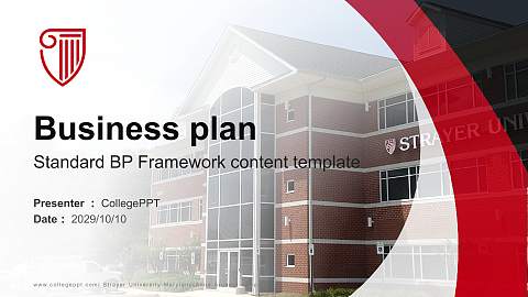 Strayer University-Maryland(Anne Arundel campus) Competition/Entrepreneurship Contest PPT Template