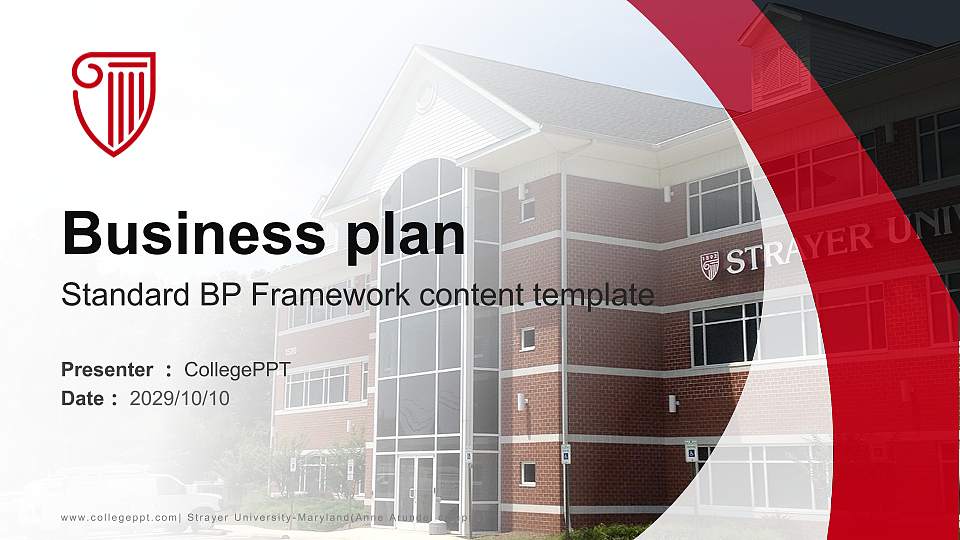 Strayer University-Maryland(Anne Arundel campus) Competition/Entrepreneurship Contest PPT Template16:9 ratio PPT effect preview image