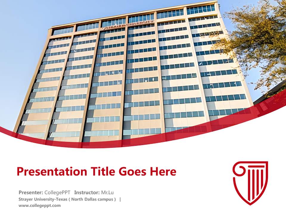 Strayer University-Texas（North Dallas campus） Course/Courseware Creation PPT Template4:3 ratio PPT effect preview image5