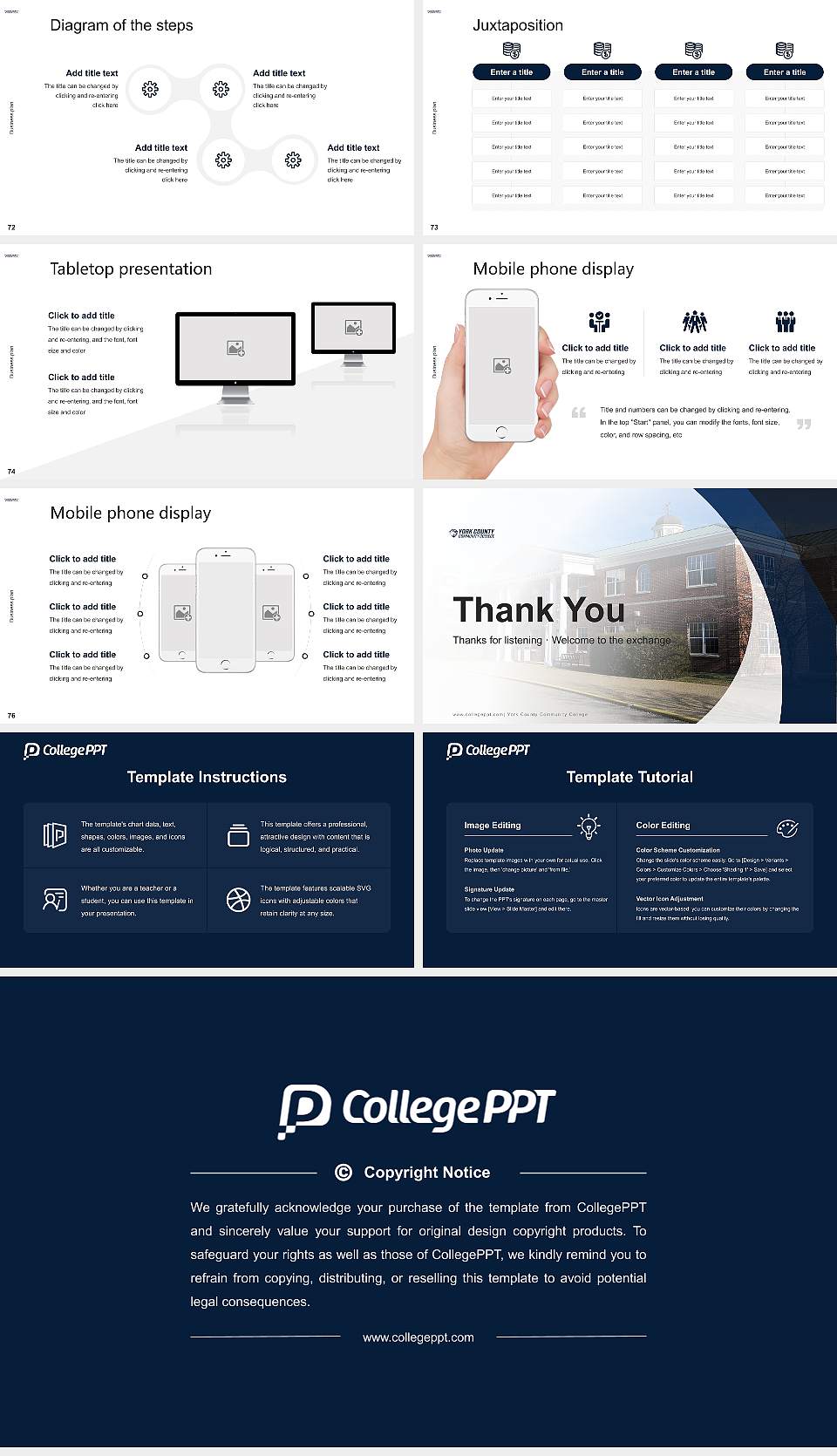 York County Community College Competition/Entrepreneurship Contest PPT Template16:9 ratio PPT effect preview image9