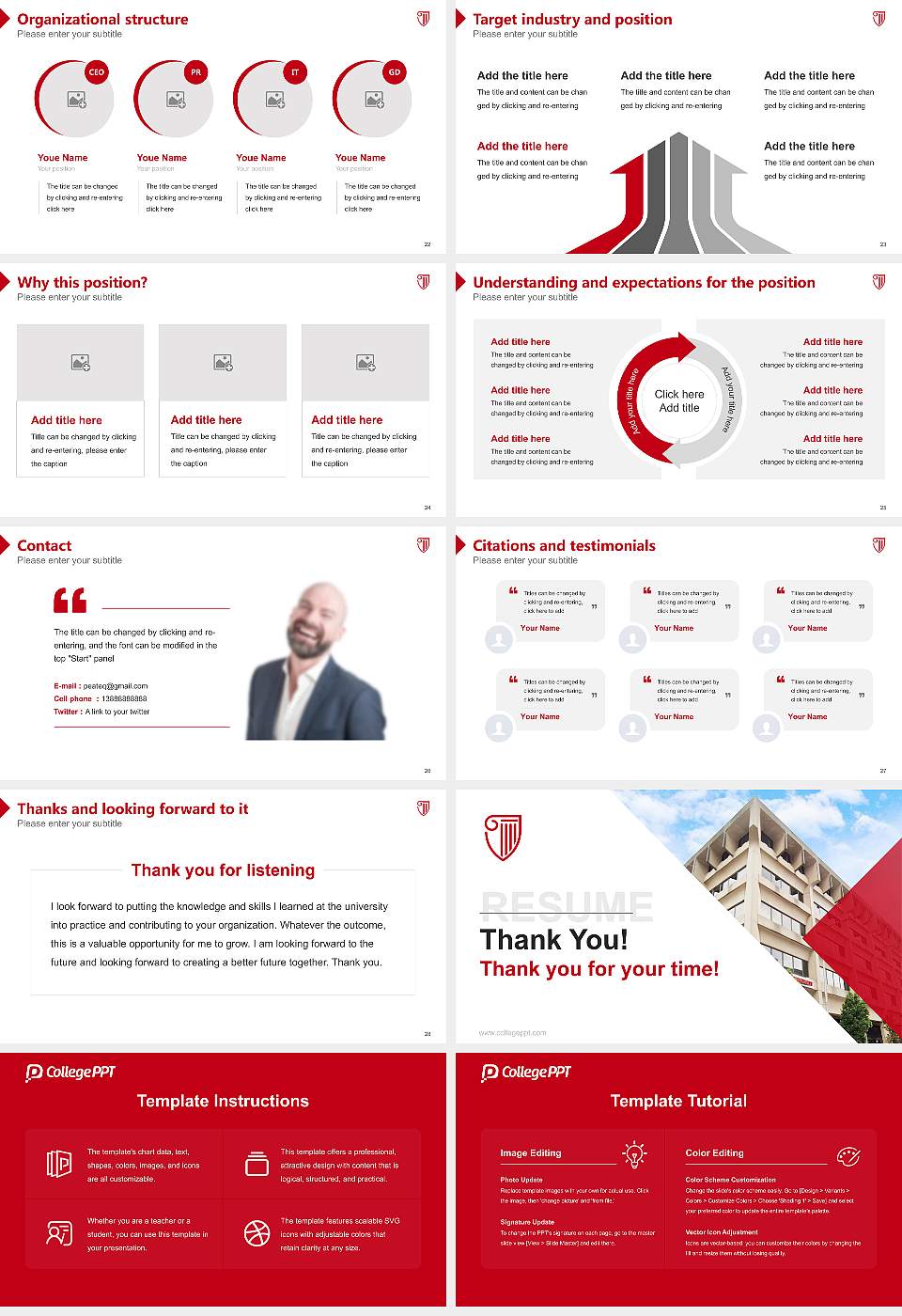 Strayer University-Delaware（Wilmington campus） Resume PPT Template16:9 ratio PPT effect preview image4