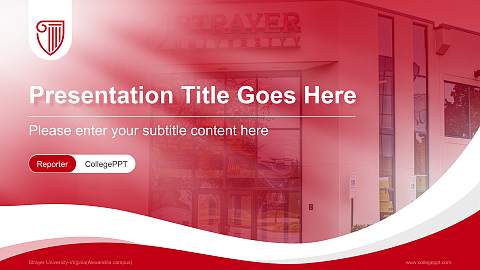 Strayer University-Virginia(Alexandria campus) Lecture Sharing and Networking Event PPT Template