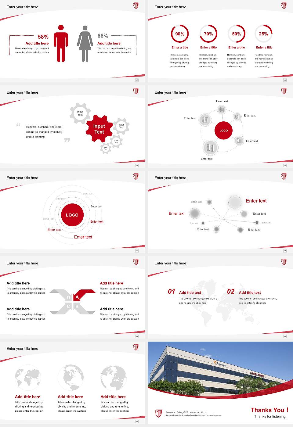 Strayer University-North Carolina(Greensboro campus) Course/Courseware Creation PPT Template16:9 ratio PPT effect preview image4