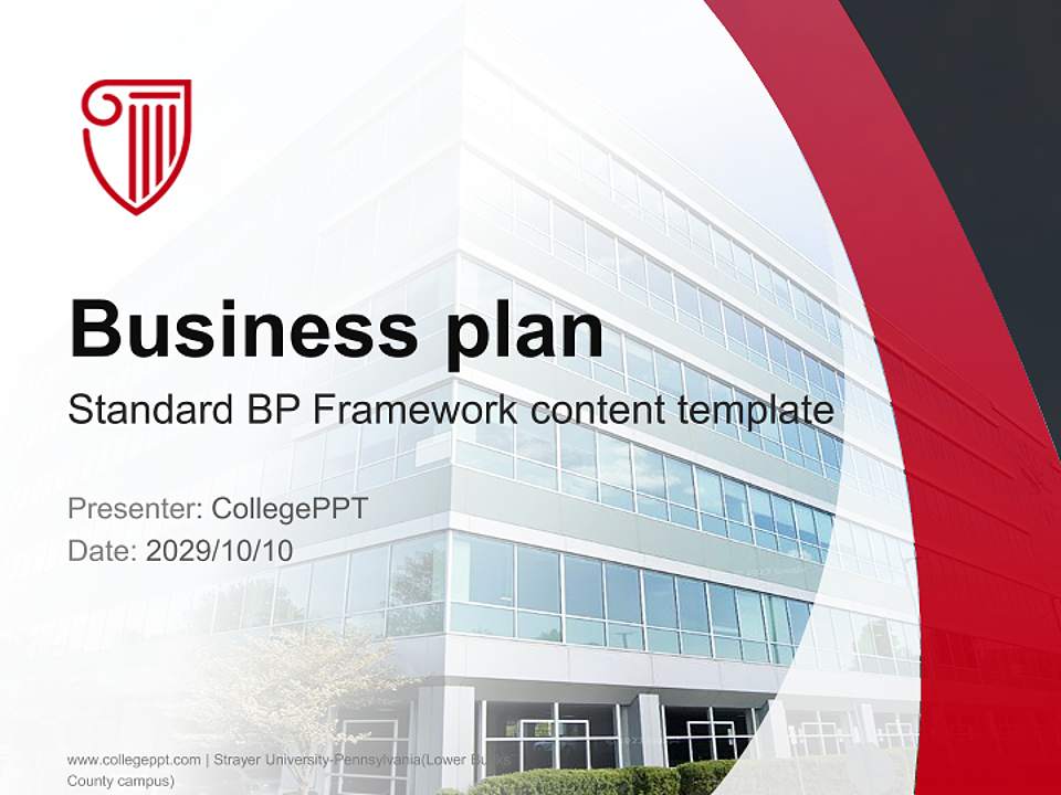 Strayer University-Pennsylvania(Lower Bucks County campus) Competition/Entrepreneurship Contest PPT Template4:3 ratio PPT effect preview image9