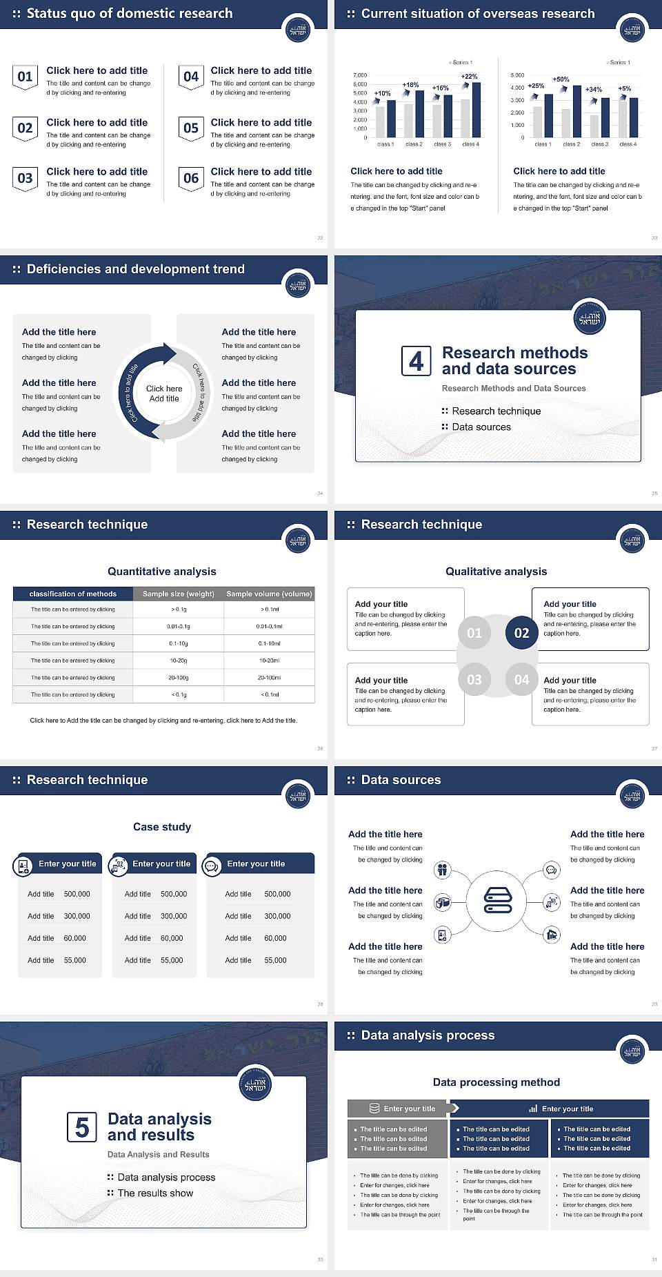 Yeshiva Ohr Yisrael Graduation Thesis Defense PPT Template4:3 ratio PPT effect preview image4