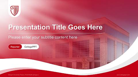Strayer University-Texas（Fort Worth campus） Lecture Sharing and Networking Event PPT Template
