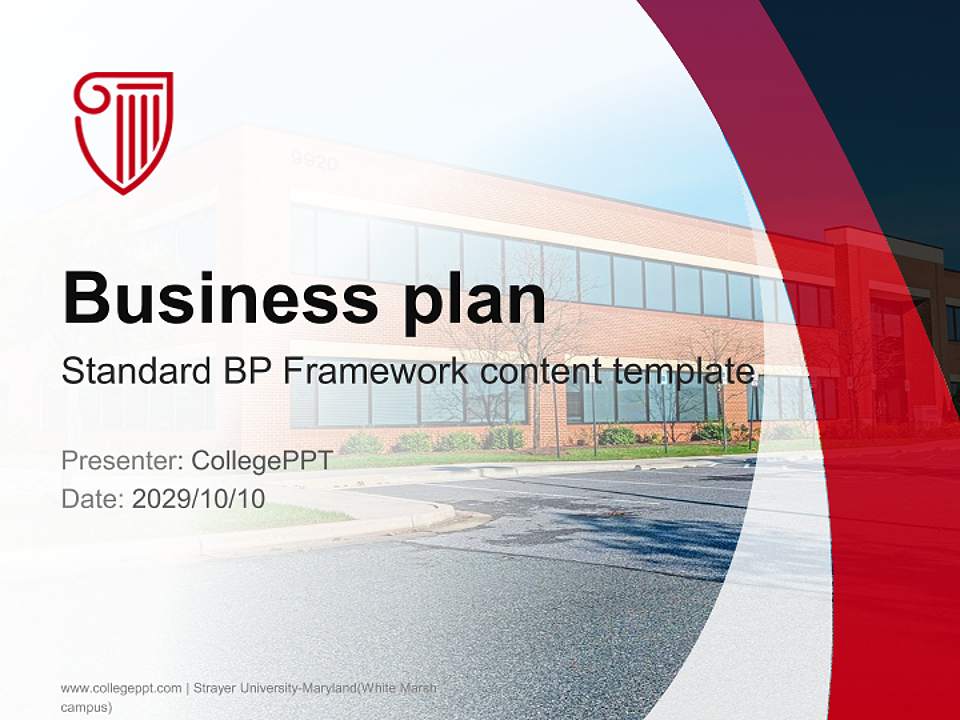Strayer University-Maryland(White Marsh campus) Competition/Entrepreneurship Contest PPT Template4:3 ratio PPT effect preview image9