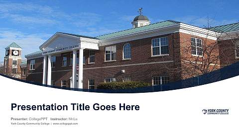 York County Community College Course/Courseware Creation PPT Template