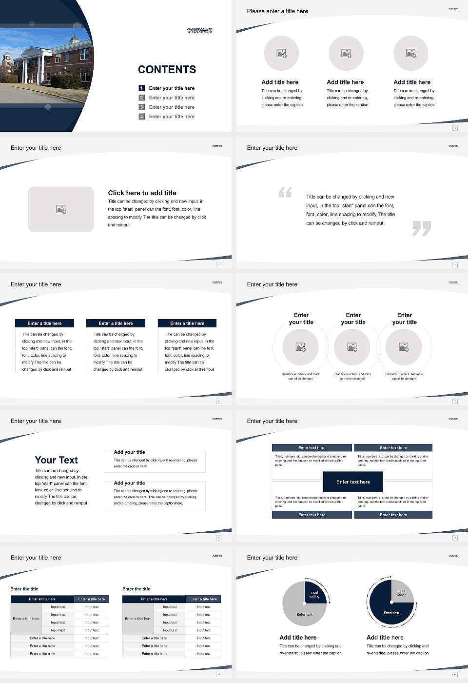 York County Community College Course/Courseware Creation PPT Template16:9 ratio PPT effect preview image2