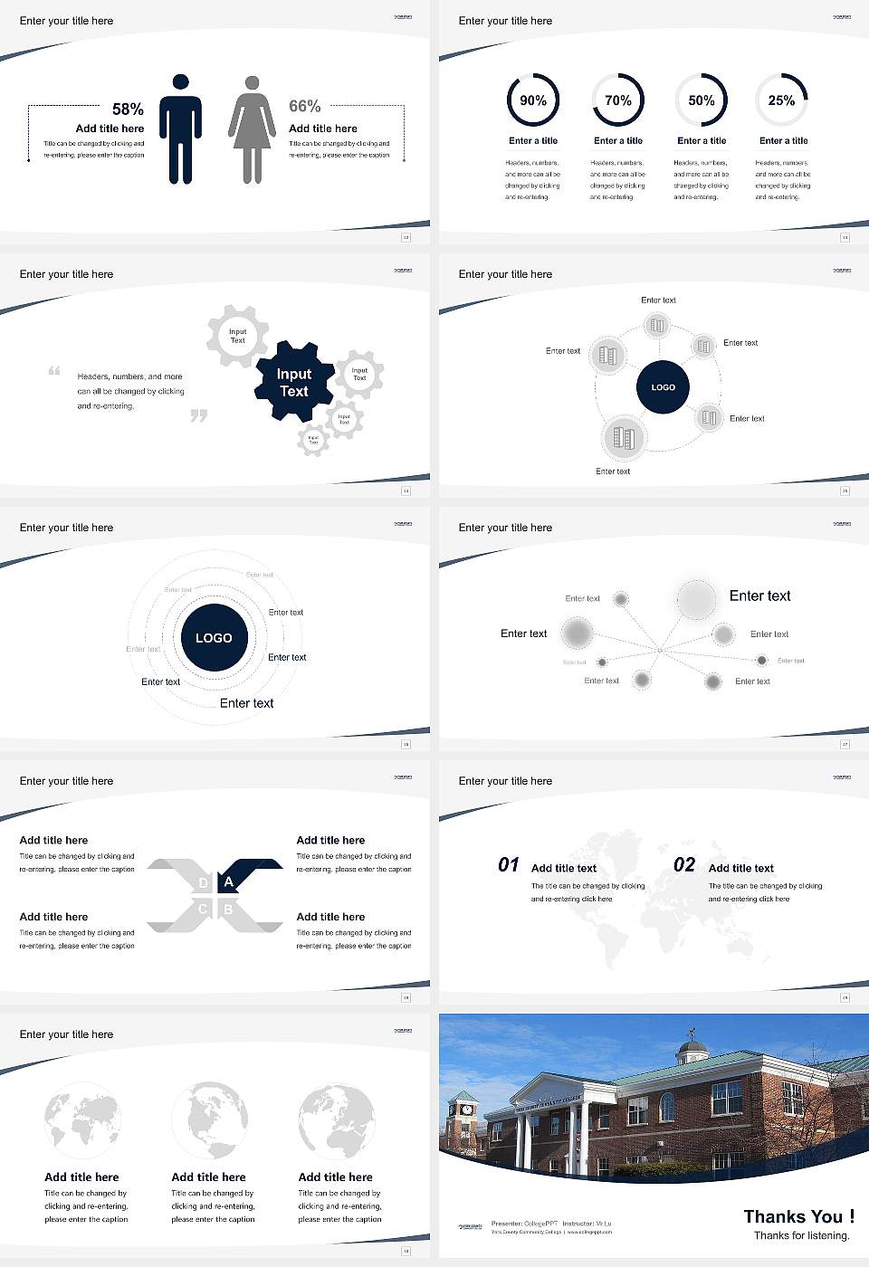York County Community College Course/Courseware Creation PPT Template16:9 ratio PPT effect preview image4