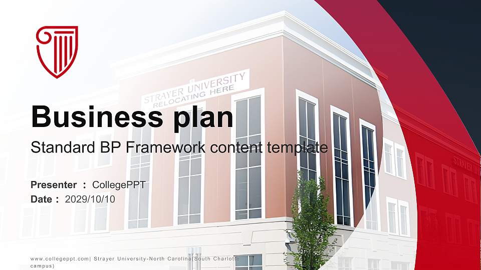 Strayer University-North Carolina(South Charlotte campus) Competition/Entrepreneurship Contest PPT Template16:9 ratio PPT effect preview image